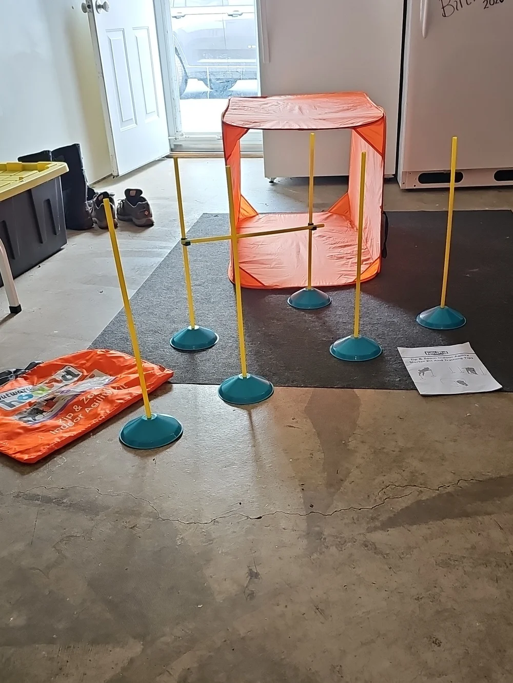 Outward Hound Orange Indoor Agility Kit with Gray Handles